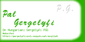 pal gergelyfi business card
